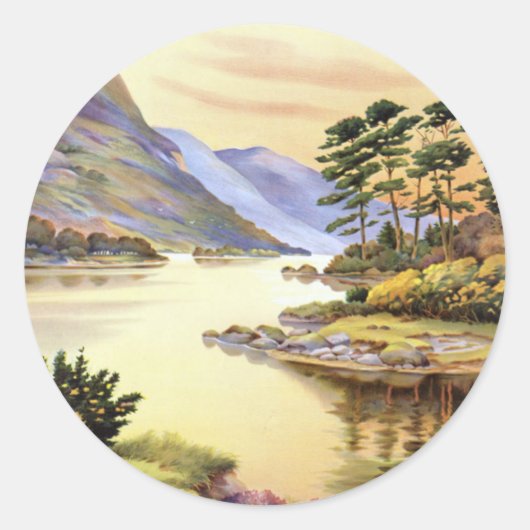 Killarney, Reflex des Himmels Runder Aufkleber (Vorderseite)