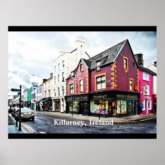 Killarney, Sicht auf die Straße nach Irland Poster (Vorne)