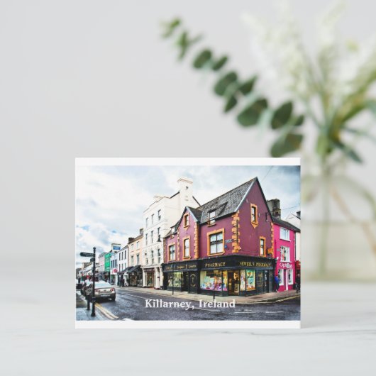 Killarney, Sicht auf die Straße nach Irland Postkarte (Stehend Vorderseite)