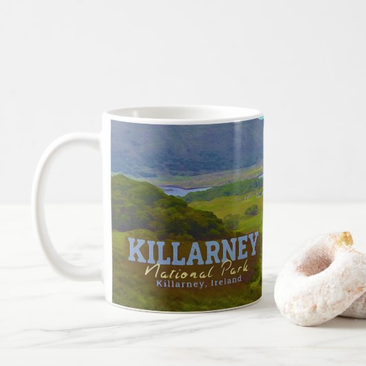 KILLARNEY WATERCOLOR - KILLARNEY SEE IRLAND KAFFEETASSE (Mit Donut)