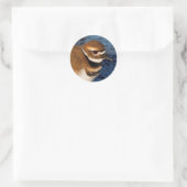 Killdeer auf den Icy Mudflats Runder Aufkleber (Tasche)