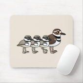 Killdeer u. drei Küken Mousepad (Mit Mouse)