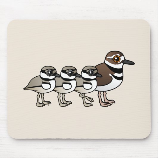 Killdeer u. drei Küken Mousepad (Vorne)