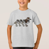 Killdeer u. drei Küken T-Shirt (Vorderseite)