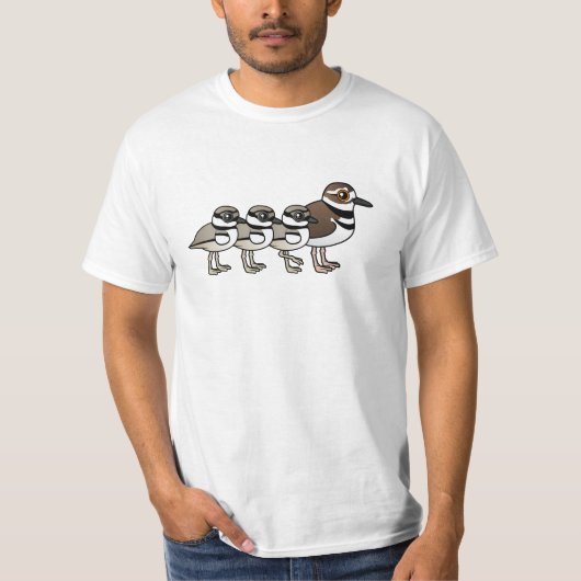 Killdeer u. drei Küken T-Shirt (Vorderseite)