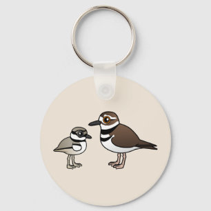 Killdeer u. Küken Schlüsselanhänger