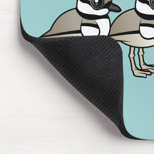 Killdeer u. zwei Küken Mousepad (Ecke)