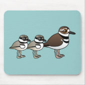 Killdeer u. zwei Küken Mousepad (Vorne)
