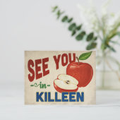 Killeen Texas Apple - Vintage Travel Postkarte (Stehend Vorderseite)