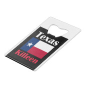Killeen TX Geldbeutel Flaschenöffner (Vorderseite Schrägansicht)