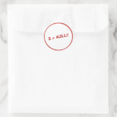 Killer 2er 2 ergibt Kill Aufkleber (Tasche)