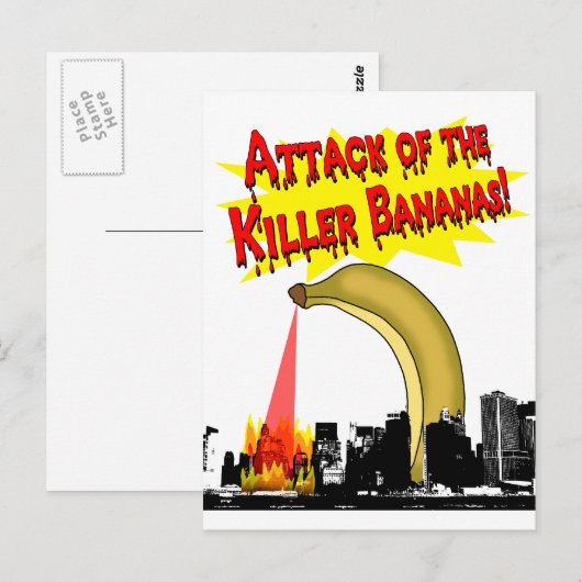Killer Bananen! Postkarte (Vorne/Hinten)