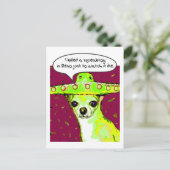 Killer Chihuahua Postkarte (Stehend Vorderseite)