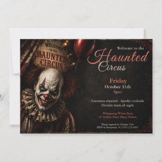 Killer Clown | Halloween-Kostüm-Party-Einladung Einladung
