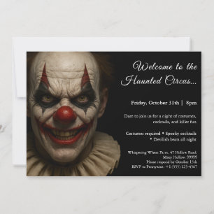 Killer Clown Halloween-Kostüm-Party-Einladung Einladung