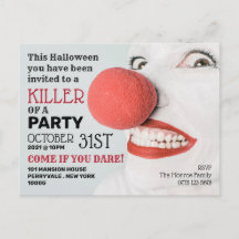 Killer Clown, Halloween-Party Einladung