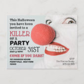 Killer Clown, Halloween-Party Einladung (Vorderseite)