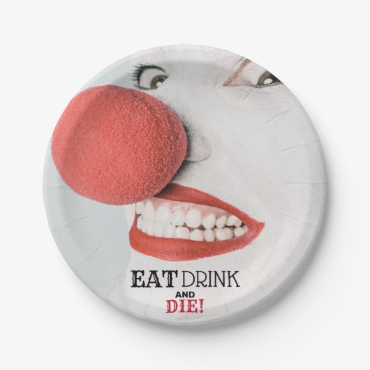 Killer Clown, Halloween-Party Pappteller (Vorderseite)