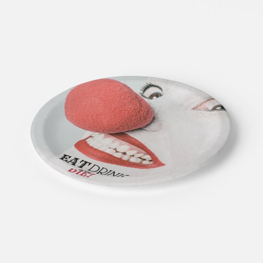 Killer Clown, Halloween-Party Pappteller (Schrägansicht)