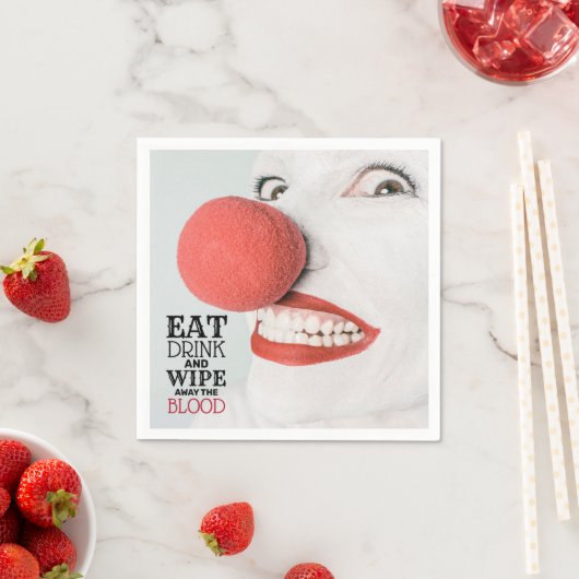 Killer Clown, Halloween-Party Serviette (Beispiel)