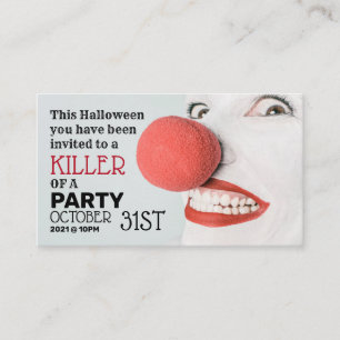 Killer Clown, Halloween-Party Ticket Einladung