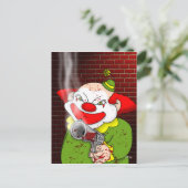Killer Clown Postkarte (Stehend Vorderseite)
