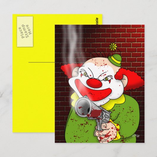 Killer Clown Postkarte (Vorne/Hinten)