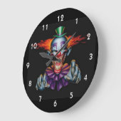 Killer Evil Clown Große Wanduhr (Winkel)