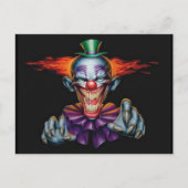Killer Evil Clown Postkarte (Vorderseite)