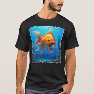 Killer Great White Goldfish essen einen Hai! T-Shirt