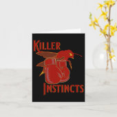 Killer Instinkte Killer Bienen und Boxhandschuhe Karte (Gelbe Blume)