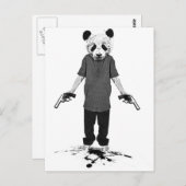 Killer Panda Postkarte (Vorne/Hinten)