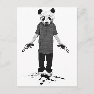 Killer Panda Postkarte