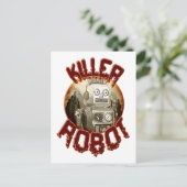 Killer Robot Postcard Postkarte (Stehend Vorderseite)