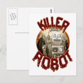 Killer Robot Postcard Postkarte (Vorne/Hinten)