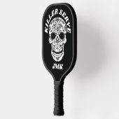 Killer Serve Sugar Skull Mit Monogramm Pickleball Schläger (Links)
