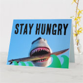 KILLER SHARK ANGRIFFEN GEBURTSTAG GROSSE GREETKART KARTE (Gelbe Blume)