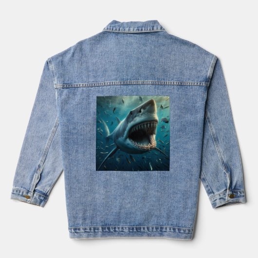 KILLER SHARK DENIM JACKET JEANSJACKE (Rückseite)