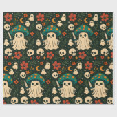 Killer Shroom Skull & Blume Muster Geschenkpapier (Flach)