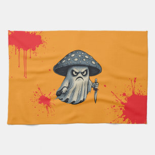 Killer Shroom Spooky Ghost mit Knife-Blut Platsch Geschirrtuch