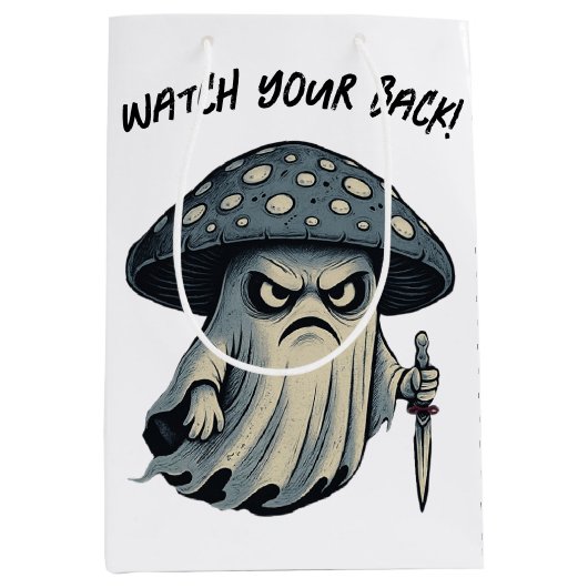 Killer 'Shroom - Spooky Ghost with Knife Mittlere Geschenktüte (Vorderseite)