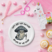 Killer 'Shroom - Spooky Ghost with Knife Pappteller (Party)