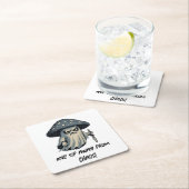 Killer 'Shroom - Spooky Ghost with Knife Rechteckiger Pappuntersetzer (Vor Ort)