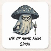 Killer 'Shroom - Spooky Ghost with Knife Rechteckiger Pappuntersetzer (Vorderseite)