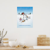 Killer Snowman Cartoon Poster (Küche)