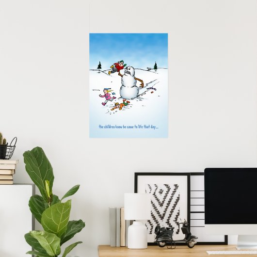 Killer Snowman Cartoon Poster (Heimbüro)