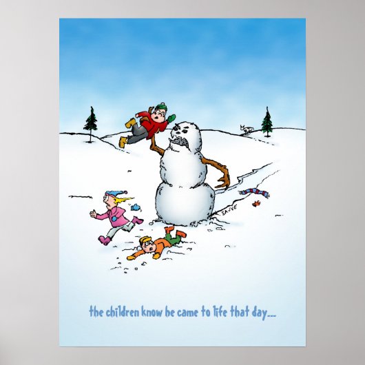 Killer Snowman Cartoon Poster (Vorne)