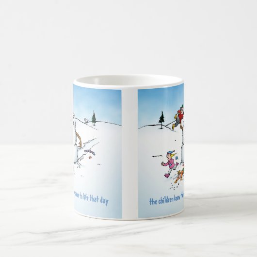 Killer Snowman Funny Cartoon Kaffeetasse (Mittel)