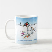 Killer Snowman Funny Cartoon Kaffeetasse (Links)