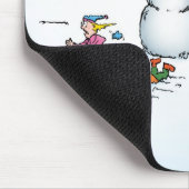 Killer Snowman Funny Cartoon Mousepad (Ecke)